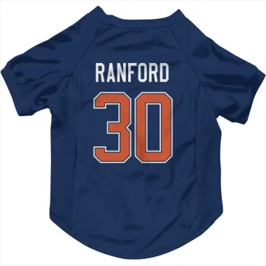 Blue Edmonton Oilers Bill Ranford   Dog & Cat Pet Jersey