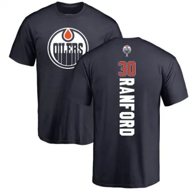 Navy Men's Bill Ranford Edmonton Oilers Backer T-Shirt -