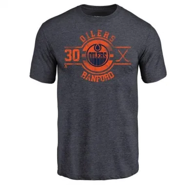Navy Men's Bill Ranford Edmonton Oilers Insignia T-Shirt -